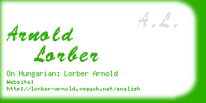 arnold lorber business card